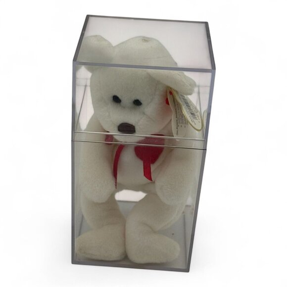 Ty Beanie Baby Valentino Bear 1994 PVC Pellets Rare Tag Errors - Picture 2 of 11